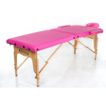 RestPro Classic 2 Pink Κρεβάτι Μασάζ Φυσικοθεραπείας Βαλίτσα Ξύλινο με θήκη φορητό